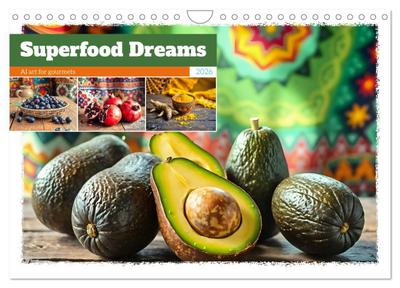 Superfood Dreams - AI art for gourmets (Wall Calendar 2026 DIN A4 landscape), CALVENDO 12 Month Wall Calendar