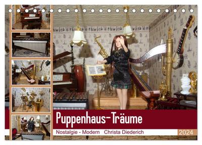 Puppenhaus-Träume (Tischkalender 2024 DIN A5 quer), CALVENDO Monatskalender