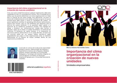 Importancia del clima organizacional en la creación de nuevas unidades