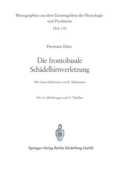 Die frontobasale Schädelhirnverletzung