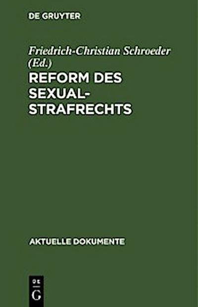 Reform des Sexualstrafrechts