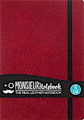 Monsieur Notebook A5 - blanko (90gr) rot
