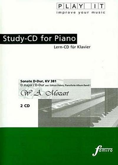 Study-CD for Piano - Sonate D-Dur, DV 381 D major / D-Dur, 2 Audio-CDs