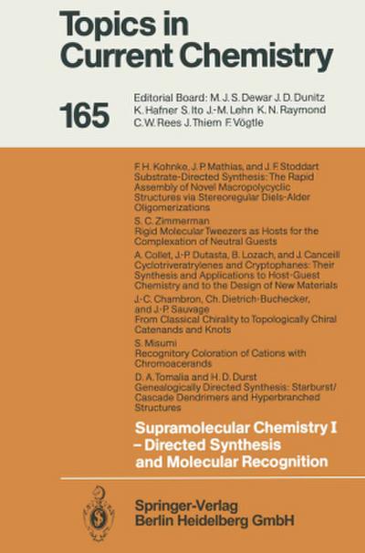 Supramolecular Chemistry I - Directed Synthesis and Molecular Recognition