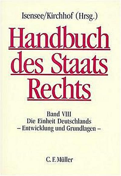 Handbuch des Staatsrechts der Bundesrepublik Deutschland VIII