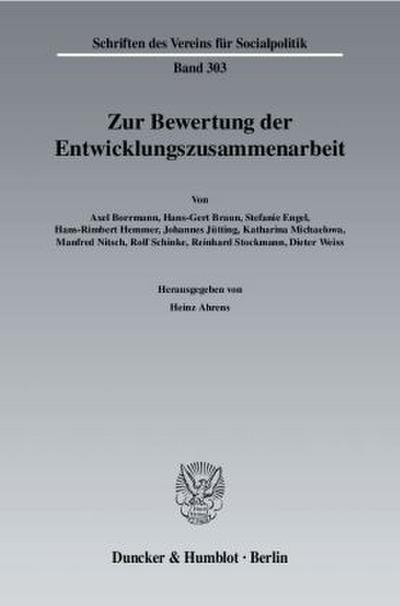Zur Bewertung der Entwicklungszusammenarbeit.