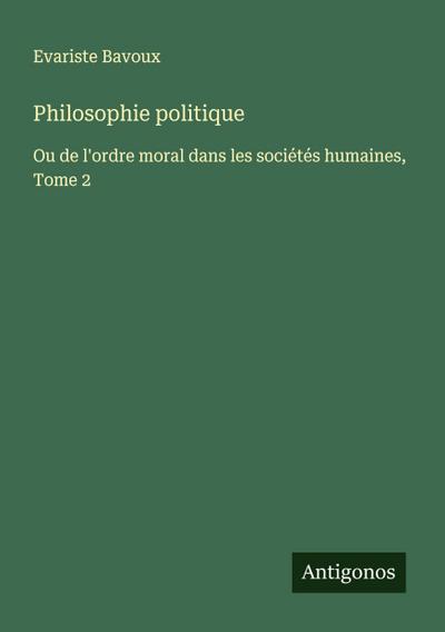 Philosophie politique