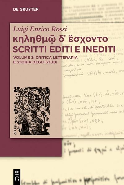 Scritti editi e inediti