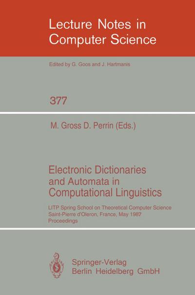 Electronic Dictionaries and Automata in Computational Linguistics