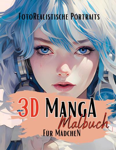 3D Manga Malbuch für Mädchen