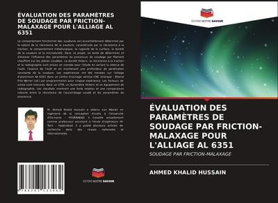 ÉVALUATION DES PARAMÈTRES DE SOUDAGE PAR FRICTION-MALAXAGE POUR L’ALLIAGE AL 6351