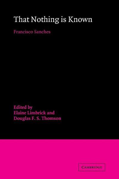 That Nothing Is Known