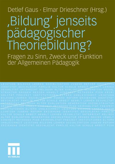 ’Bildung’ jenseits pädagogischer Theoriebildung?