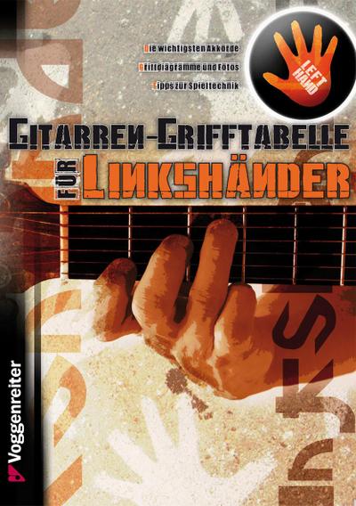 Gitarren-Grifftabelle für Linkshänder