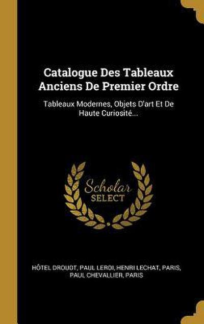 Catalogue Des Tableaux Anciens De Premier Ordre