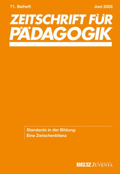 Zeitschrift für Pädagogik 71.Beiheft 2025