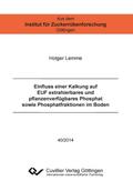 Einfluss einer Kalkung auf EUF extrahierbares und 
