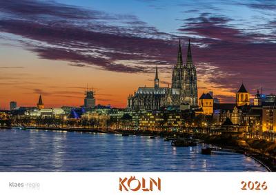 Köln 2026 Bildkalender A4 quer, spiralgebunden