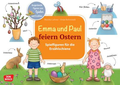 Emma und Paul feiern Ostern. Erzählschienen-Figurenset, m. 1 Beilage