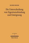 Die Unterscheidung von Eigentumsbindung und Enteignung