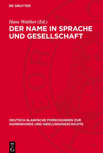 Der Name in Sprache und Gesellschaft