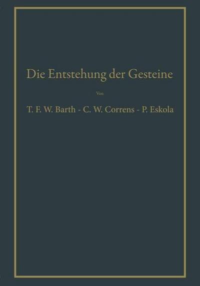 Die Entstehung der Gesteine