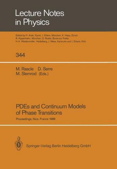 PDEs and Continuum Models of Phase Transitions