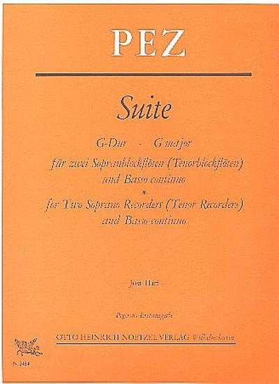 Suite G-Durfür 2 Sopranblockflöten und Klavier