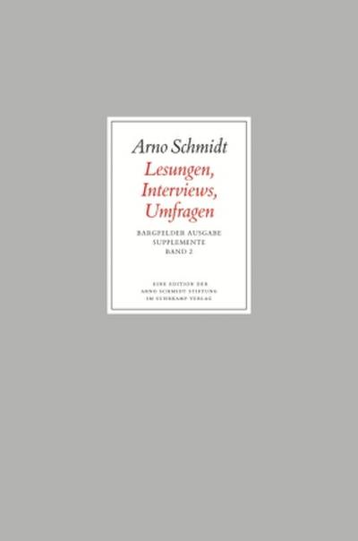 Werke, Bargfelder Ausgabe, Supplemente Lesungen, Interviews, Umfragen, Buch u. DVD u. 12 CD-Audios