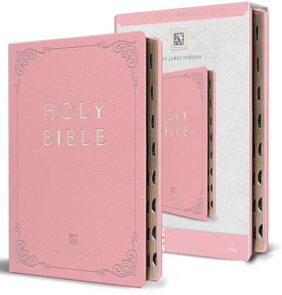 KJV Large Format Giant Print Pink Leathersoft with Index