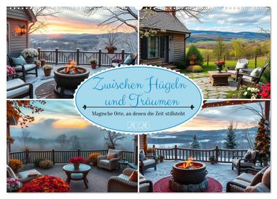 Zwischen Hügeln und Träumen - magische Orte, an denen die Zeit stillsteht (Wandkalender 2026 DIN A2 quer), CALVENDO Monatskalender