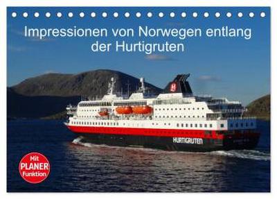 Impressionen von Norwegen entlang der Hurtigruten (Tischkalender 2026 DIN A5 quer), CALVENDO Monatskalender