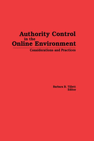 Authority Control in the Online Environment