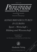 Paragrana 4/2009: Konkurrenzkulturen in Europa