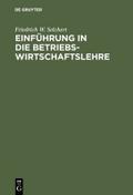 Einführung in die Betriebswirtschaftslehre
