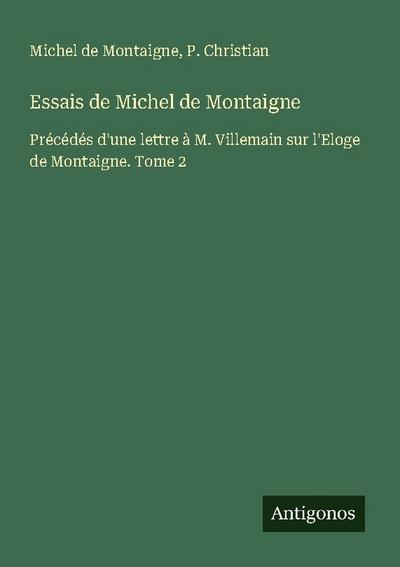 Essais de Michel de Montaigne
