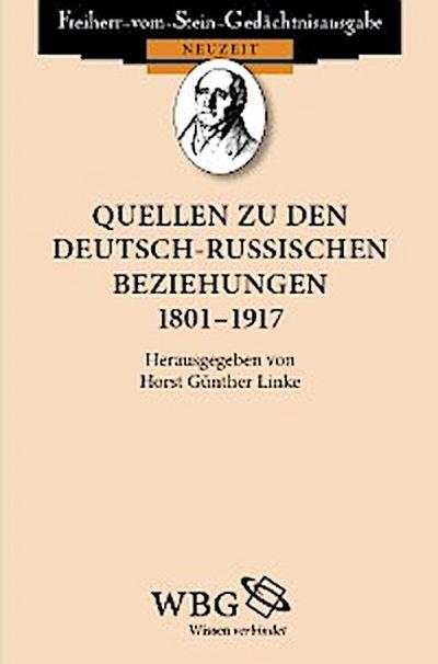 Quellen zu den deutsch-russischen Beziehungen 1801 – 1917