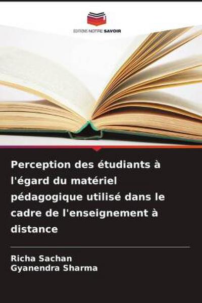 Perception des étudiants à l’égard du matériel pédagogique utilisé dans le cadre de l’enseignement à distance