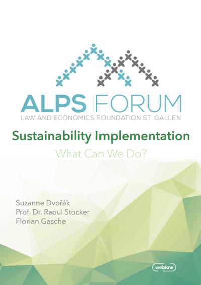 Tagungsband Alps Forum 2023: Sustainability Implementation