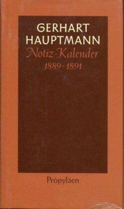 Notiz-Kalender 1889 bis 1891