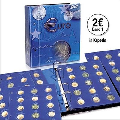 SAFE 7302-B1 2 Euro Münzen 2004-2012 in Kapseln TOPset Sammelalbum aller EU Länder- Münzsammelalbum für Ihre Coin Collection - inkl. 10 Münzblätter