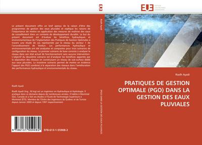 PRATIQUES DE GESTION OPTIMALE (PGO) DANS LA GESTION DES EAUX PLUVIALES