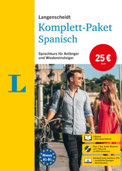 Langenscheidt Komplett-Paket Spanisch, 2 Bücher, 7 Audio-CDs, MP3-Download