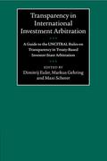 Transparency in International Investment Arbitration