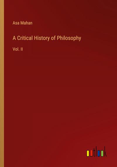 A Critical History of Philosophy