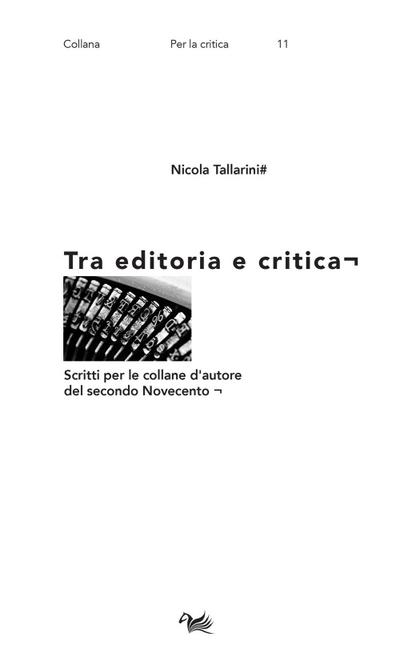 Tallarini, N: Tra editoria e critica. Scritti per le collane