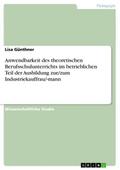 Anwendbarkeit des theoretischen Berufsschulunterri