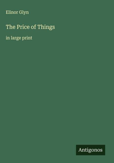 The Price of Things