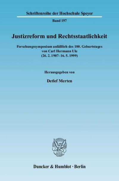 Justizreform und Rechtsstaatlichkeit