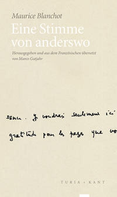 Eine Stimme von anderswo